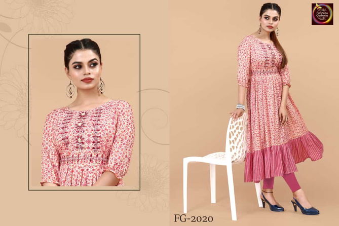 Fg Ethnic Wear Wholesale Printed Anarkali Kurtis